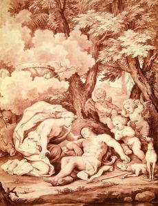 Venus Discovering Adonis, from 'Adonis' by Francois Chauveau