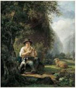 Jeune Berger Au Repos by Pierre Jean Hellemans