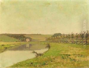 A quiet river by Jean-Charles Cazin
