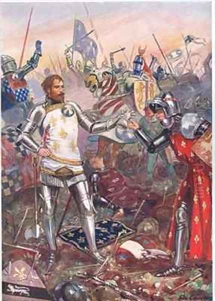 The Surrender of John II of France at the Battle of Poitiers - view 1