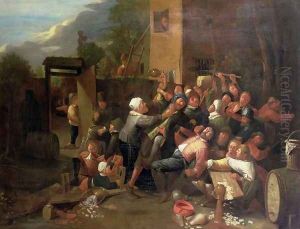 A Fight Outside a Tavern