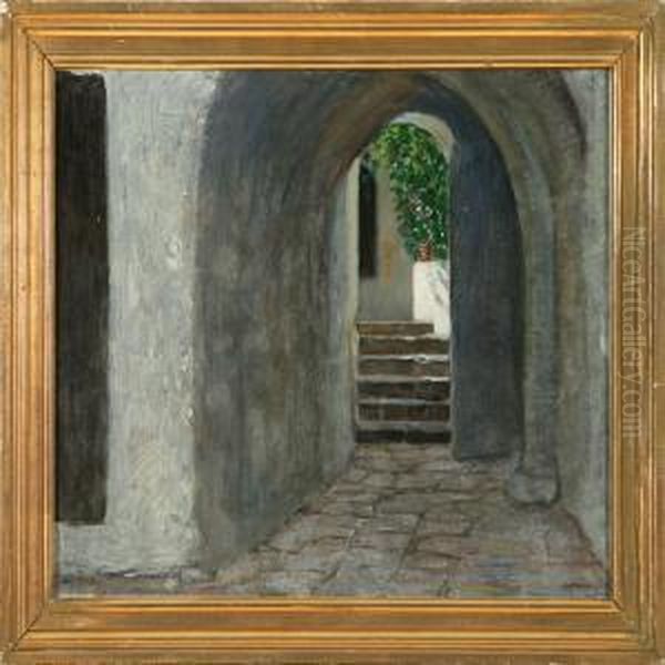 Courtyard In An Italian Town - view 1