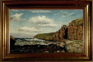 A Coastal Scenery, Presumeably From Bornholm Island, Denmark by Viggo Helsted