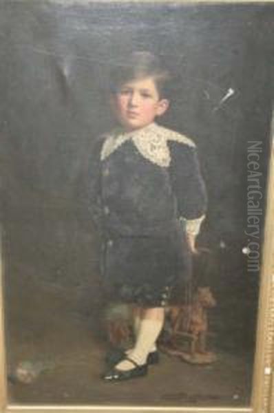 H.buckland Oil On Canvas
Portrait Of Arthur William Berry Signed And Dated 1905 38 X 23in - view 1