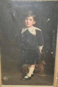 H.buckland Oil On Canvas
Portrait Of Arthur William Berry Signed And Dated 1905 38 X 23in by Arthur Henry Howard Heming