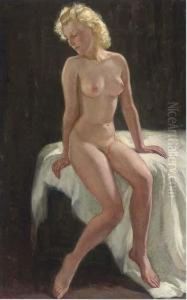 The Artist's Model by Wilhelm Hempfing