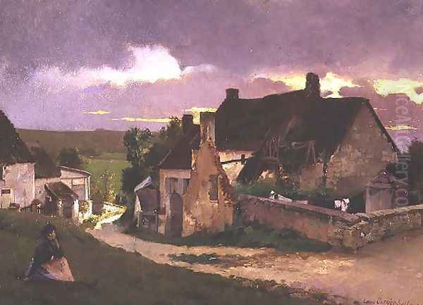 A Figure by a cottage - view 1