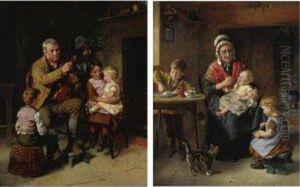 Grandfather's Recital And Grandmother's Charges: A Pair by William Hemsley