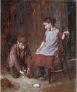 The Contest; A Bowl Of Milk by William Hemsley