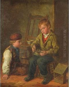 Feeding The Baby Birds by William Hemsley