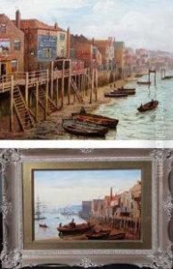 "quayside North Shields 
C.1870-80", With R. Hood Haggies Rope Storein The Foreground" And 
"looking Towards The Ferry Landing With C.fleming Sail-makers In The 
Foreground"