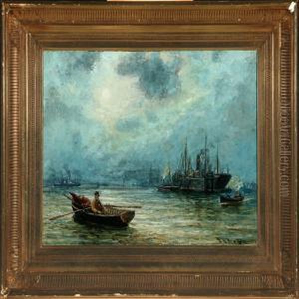 Harbour Scenery With Nummerous Ships - view 1