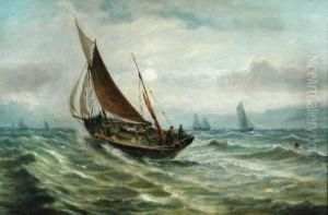 Fishing Boats Off Northumberland by Bernard Benedict Hemy