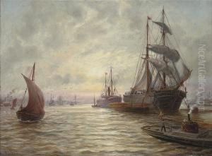 A Busy Day On The Tyne (illustrated); And Working Tugs On Theriver