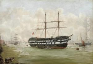 A Receiving Ship by Bernard Benedict Hemy