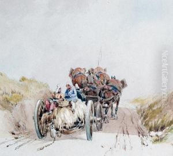 A Haycart On A Country Road; A Coaching Scene - view 1