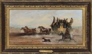 A Coach And Four On A Country Road; And A Coach With Outrider by Charles Cooper Henderson