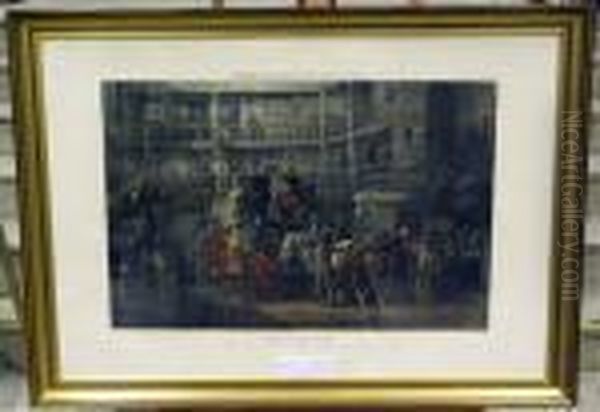 " Fores````````s Coaching
Recollections, The Olden Time", Motiv Av Hastskjuts Utanfor Vardshus.
Bladstorlek - view 1