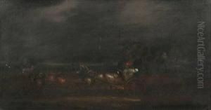 Stage Coach At Night by Charles Cooper Henderson
