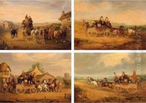 Coaching Scene; The Exeter
London Royal Mail; The Exeter Yeovil London Royal Mail; The Leeds London
Royal Mail by Charles Cooper Henderson