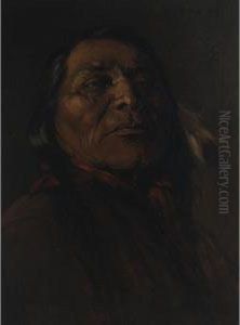 Portrait Of A Sioux Warrior by Henderson, James