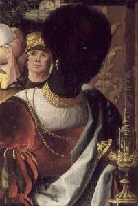The Negro King Balthazar, (probably from the Adoration of the Magi in the Munich Alte Pinakothek), (triptych-panel)