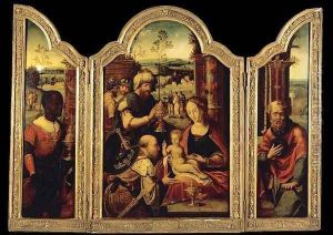 Triptych: Adoration of the Magi by Pieter Coecke Van Aelst