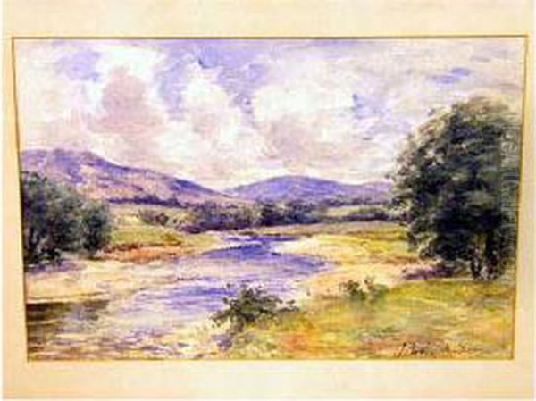 Scottish Landscape With River - view 1