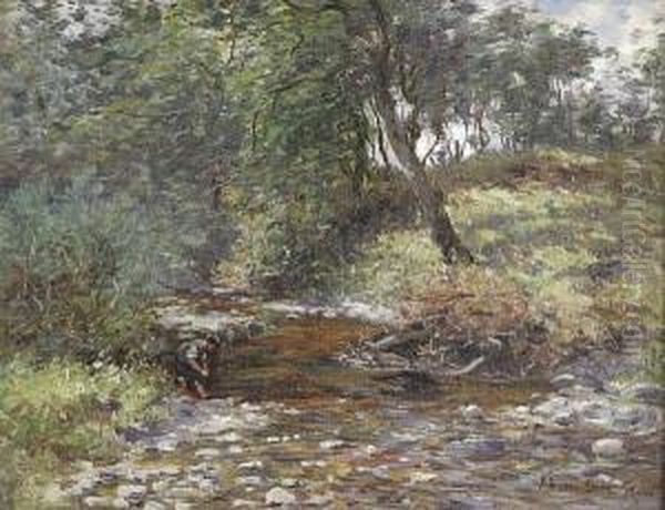 Boys By A Stream - view 1