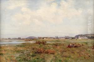 Ayrshire Children Playing By A Village by Joseph Henderson
