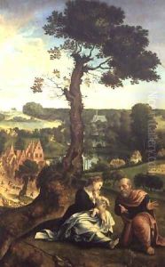 The Rest on the Flight into Egypt, c.1534-40 by Pieter Coecke Van Aelst