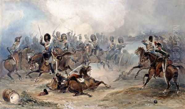 Captain Norman Ramsay, Royal Horse Artillery, Galloping his Troop Through the French Army to Safety at the Battle of Fuentes d'Onoro, 1811 - view 1