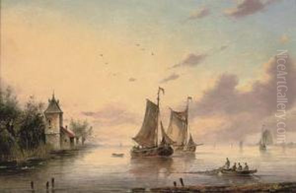 Fishing In A Dutch Estuary - view 1
