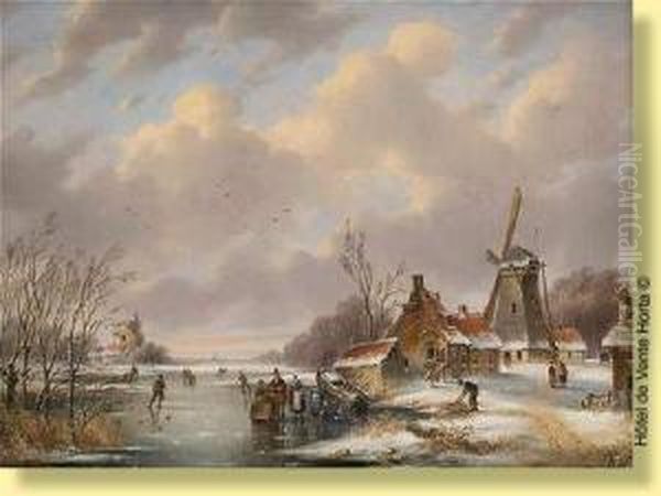 Patineurs Sur Un Bras De Mer Gele - view 1