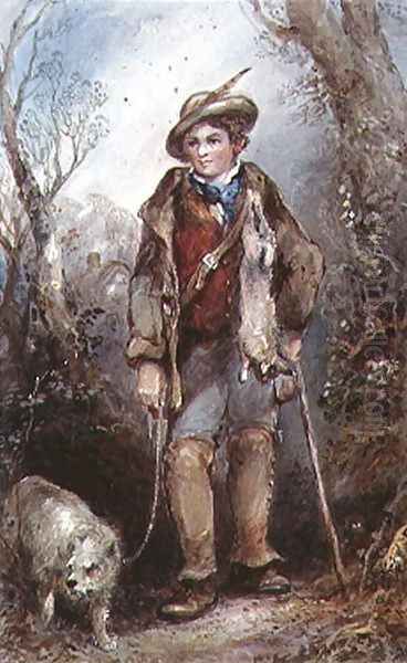 Boy with Rabbits - view 1