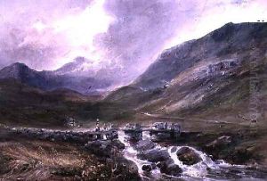 Welsh Mountainous Scene by George Bryant Campion