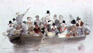 Market Ferryboat at Swansea by George Bryant Campion