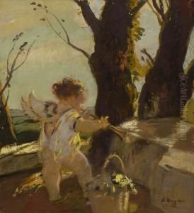 Schalmei Spielender Putto