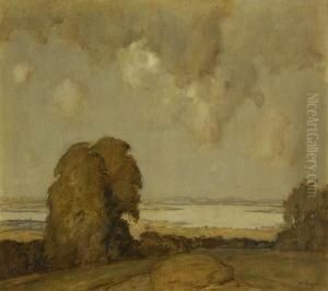 Weite Seelandschaft. by Adolf Hengeler