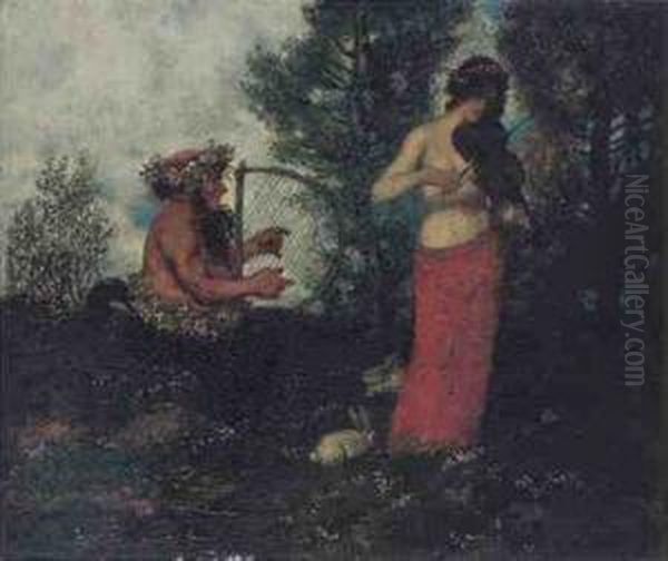 Faun Und Nymphe Musizierend - view 1