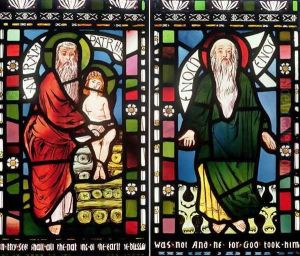 Abraham and Enoch, detail from the Creation Window, 1861 by George Campfield