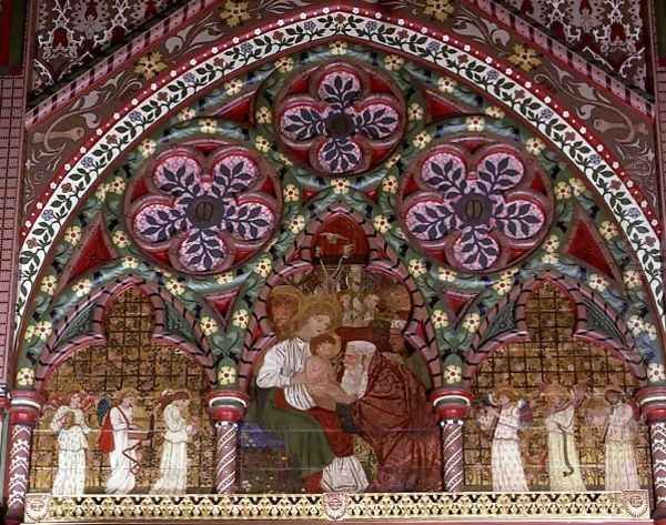 Adoration of the Magi, altarpiece, to designs of William Morris and Sir Edward Burne-Jones, 1861-62 - view 1