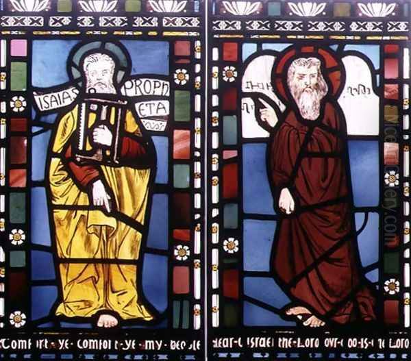 Isaiah and Moses, detail from the Creation Window, 1861 - view 1
