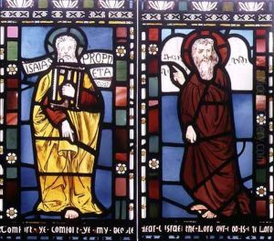 Isaiah and Moses, detail from the Creation Window, 1861 by George Campfield