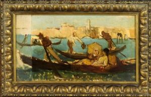 Gondole A Venise by Andre Hennebicq