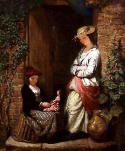 Playing with Dolly by Edward John Cobbett