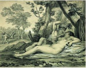 Personnages Dans Un Paysage by Philippe Auguste Hennequin