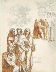 Scene Religieuse by Philippe Auguste Hennequin