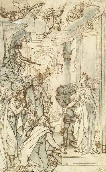 The Dispute Of Saint Catherine With Emperor Maxentius - view 1