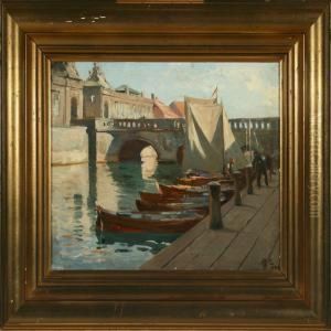 Baadeudlejning Ved Marmorbroen by Erik Henningsen